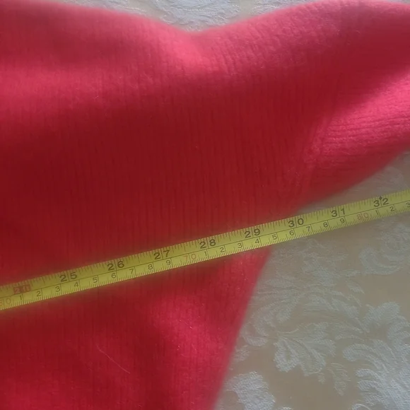 Saks Fifth Avenue Cashmere Red Turtleneck Sweater - Picture 10 of 11